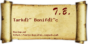 Tarkó Bonifác névjegykártya